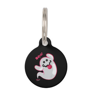 Placa Para Mascotas Boo Ghost Bats Spider Creeping Halloween