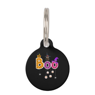 Placa Para Mascotas Boo Halloween Costume Spime Fantasmas Pumkin & Wit