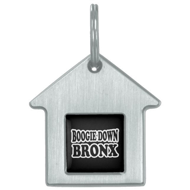 Placa Para Mascotas Boogie Down Bronx, NYC (Frente)