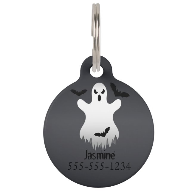 Placa Para Mascotas Boos Y Bats (Anverso)