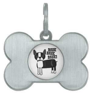 Placa Para Mascotas Boston Accent Terrier
