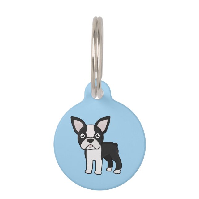 Placa Para Mascotas Boston linda Terrier (Anverso)