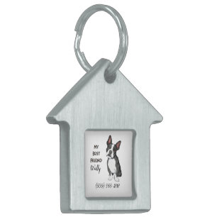 Placa Para Mascotas Boston Terrier Mi mejor amiga Personalizado Dog Ho