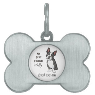 Placa Para Mascotas Boston Terrier Mi Mejor Amigo Personalizado Nombre