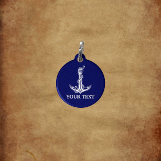 Placa Para Mascotas Bote Vintage Nautical Anchor Rope