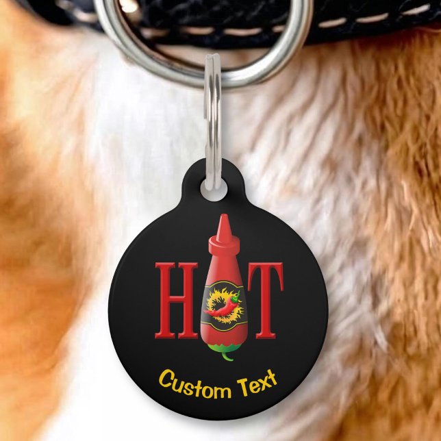 Placa Para Mascotas Botella de salsa picante (Subido por el creador)