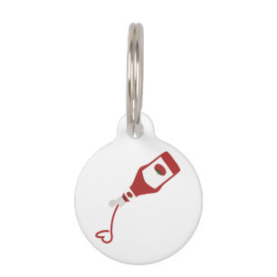 Placa Para Mascotas Botella Ketchup
