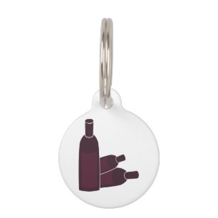 Placa Para Mascotas Botellas de vino