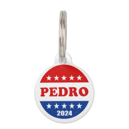 Placa Para Mascotas Botón Pedro Voter Elecciones 2024 Estados Unidos