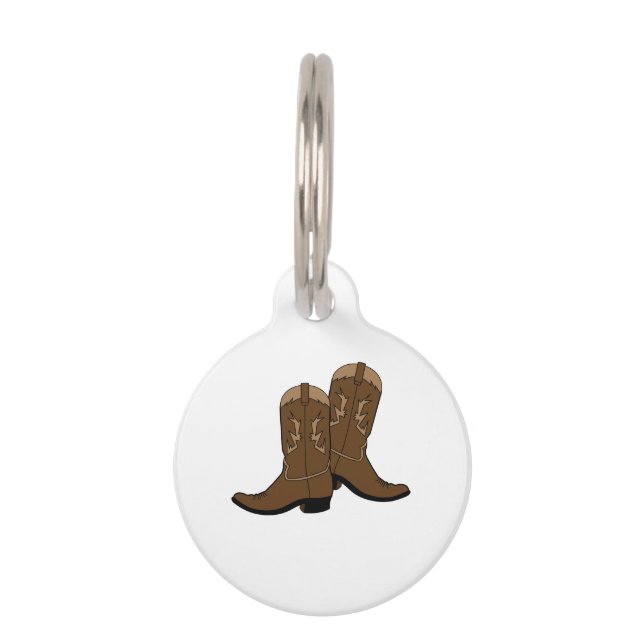 Placa Para Mascotas Bots Cowboy (Anverso)