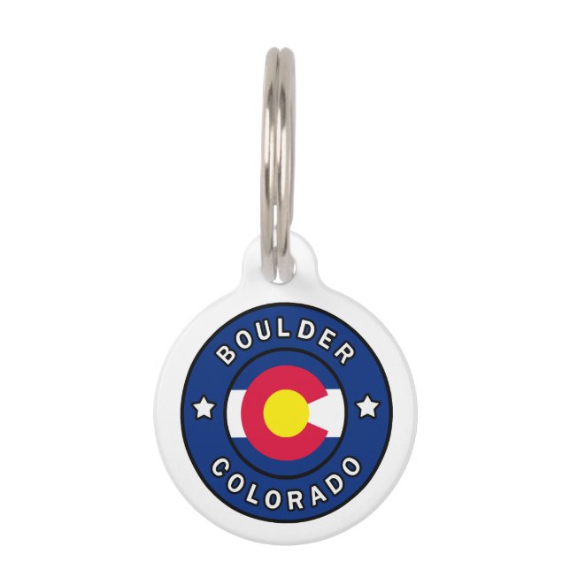 Placa Para Mascotas Boulder Colorado (Anverso)