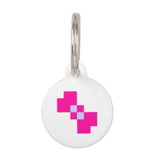 Placa Para Mascotas Bow de píxeles de 8 bits