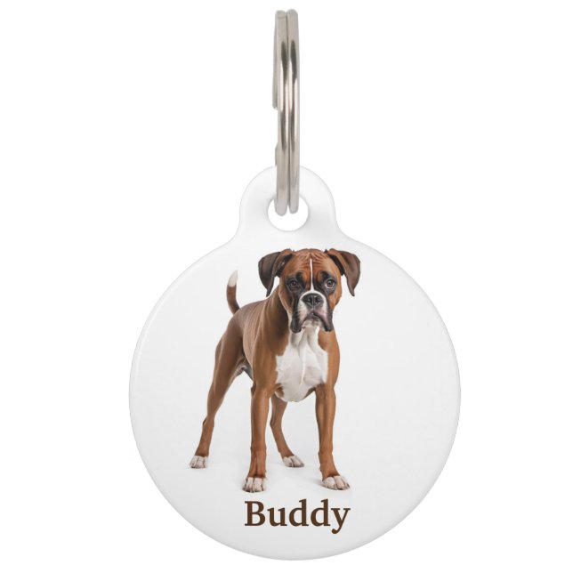 Placa Para Mascotas Boxer Personaliza (Anverso)