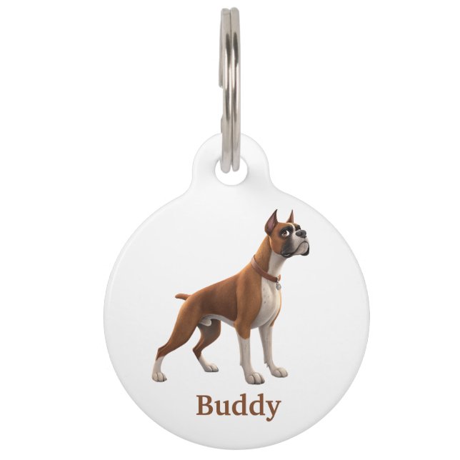 Placa Para Mascotas Boxer Personaliza (Anverso)