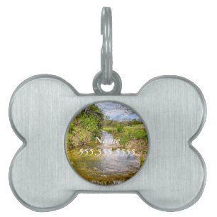 Placa Para Mascotas Branson Fall Creek Stream