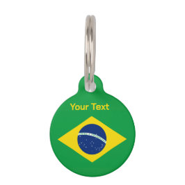 Placa Para Mascotas Brazil Flag World Cup 2026 Football Brasil Soccer