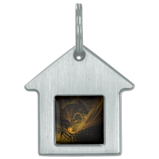 Placa Para Mascotas Breaking Point Resumen Casa de Arte (Frente)