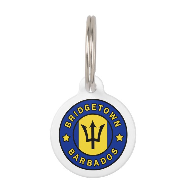 Placa Para Mascotas Bridgetown Barbados (Anverso)