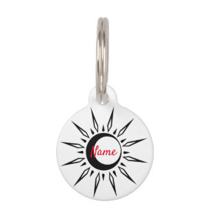 Placa Para Mascotas Brillante luna de luna de sol Thunder_Cove