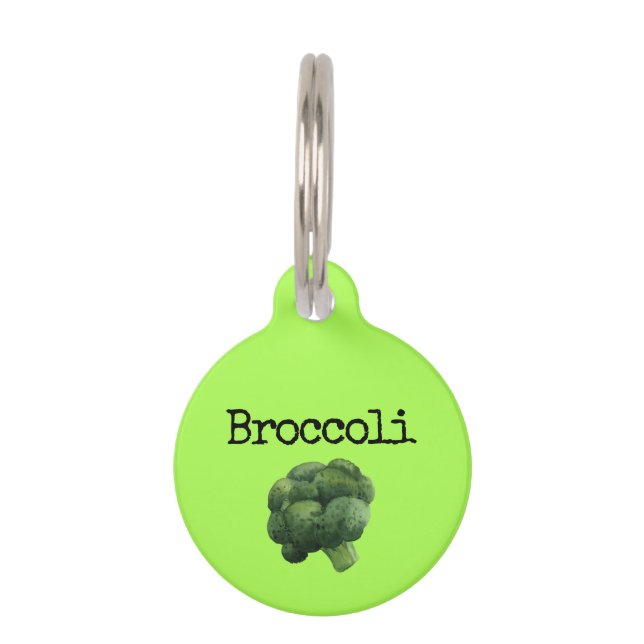 Placa Para Mascotas Brócoli (Anverso)