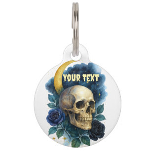 Placa Para Mascotas Brujería estética floral gótica Halloween espeluzn