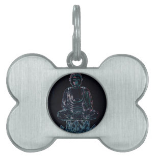 Placa Para Mascotas Buda que brilla intensamente