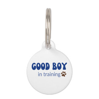 Placa Para Mascotas Buen chico en entrenamiento - Etiqueta de mascotas