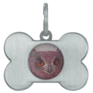 Placa Para Mascotas Búho etéreo