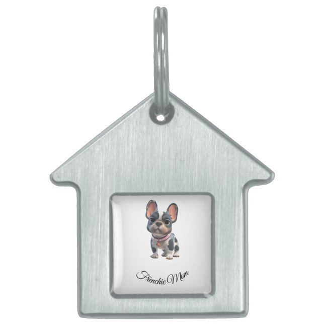 Placa Para Mascotas Bulldog Francés (Frente)
