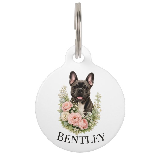 Placa Para Mascotas Bulldog Francés (Anverso)