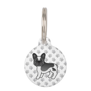 Placa Para Mascotas Bulldog Francés de Mancha Negra Información de Dib
