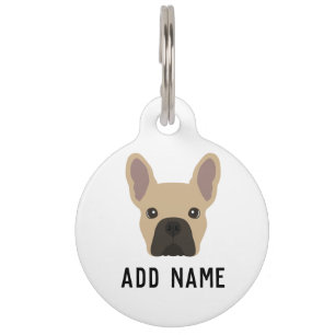 Placa Para Mascotas Bulldog francés Light Fawn