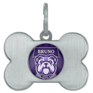 Placa Para Mascotas Bulldog Personalizable 