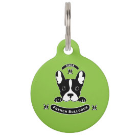 Placa Para Mascotas Bulldoges franceses - Sherpa Blank de cuatro amigo