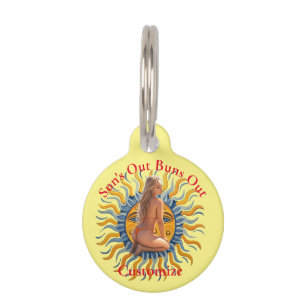 Placa Para Mascotas Buns Out Bikini Beach Chica Thunder_Cove