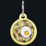 Placa Para Mascotas Burbuja y brunch en esquisto Reino Unido Cocina br<br><div class="desc">El diseño gastronómico presenta un original ilustracion de marca de "burbuja y chirrido",  una comida británica clásica que consiste en col y papas,  y coronada con un huevo.</div>