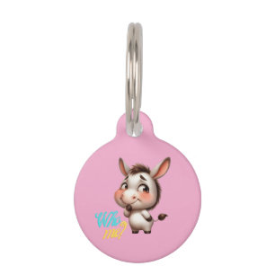 Placa Para Mascotas Burro Adorable para Navidades 2024 - Regalo perfec