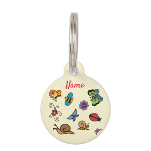 Placa Para Mascotas Butterflies Snails Insect Thunder_Cove