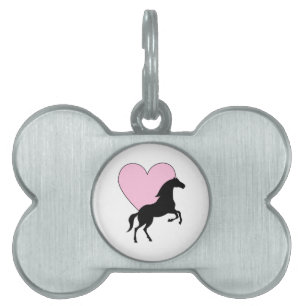 Placa Para Mascotas Caballos y amor