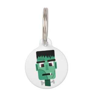 Placa Para Mascotas Cabeza de Frankenstein Monster