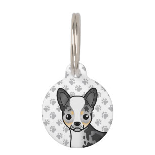 Placa Para Mascotas Cabeza de perro de dibujos animados de Chihuahua d