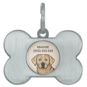 Placa Para Mascotas Cabeza de perro del laboratorio de arte de labrado