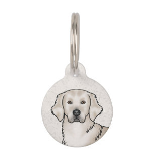 Placa Para Mascotas Cabeza de perro Golden Retriever crema inglés lind