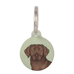 Placa Para Mascotas Cabeza de perro Labrador Retriever de chocolate ve