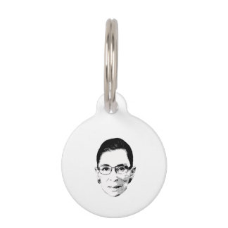 Placa Para Mascotas Cabeza de Ruth Bader Ginsburg