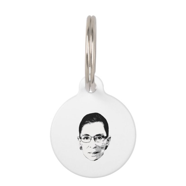 Placa Para Mascotas Cabeza de Ruth Bader Ginsburg (Anverso)