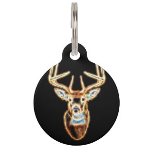 Placa Para Mascotas Cabeza de venado blanco Espíritu energético