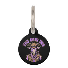 Placa Para Mascotas Cabra Vaquera Divertida Diseño Occidental Motivaci