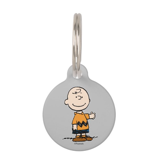 Placa Para Mascotas Cacahuetes | Charlie Brown (Anverso)