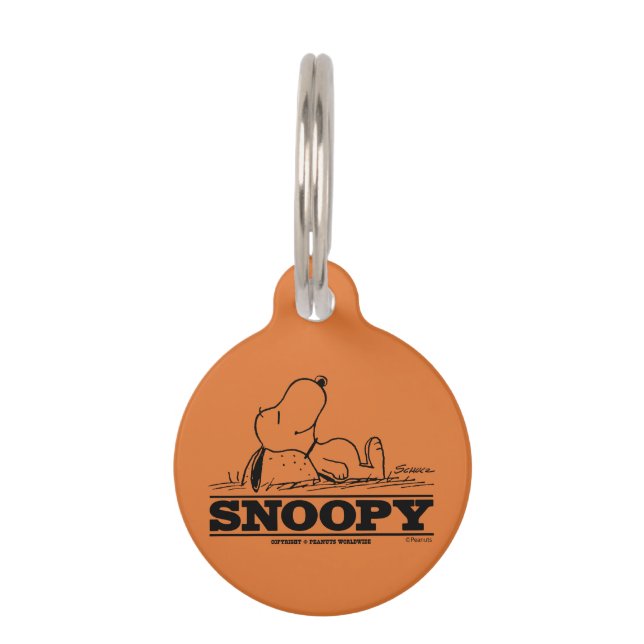 Placa Para Mascotas Cacahuetes | Descanso de Snoopy (Anverso)